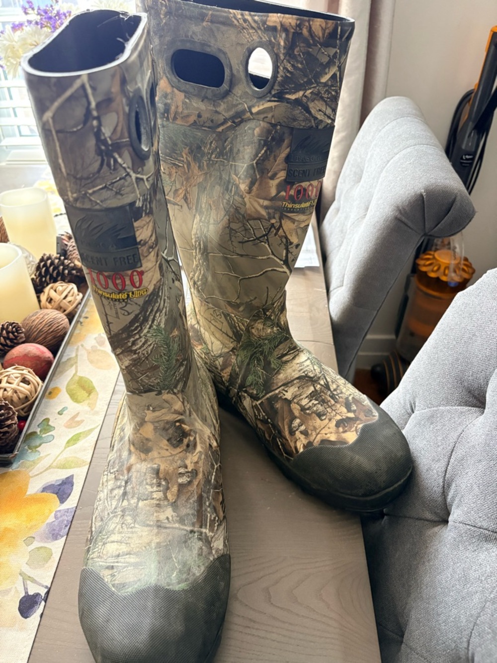 Itasca Realtree Camo Scent-Free Hunting Boots with Red & Yellow Accents